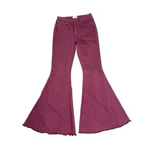 Shyanne Women's Flare Jeans in Purple/Maroon